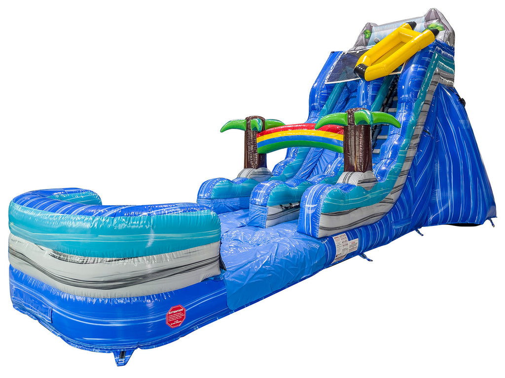 18'H Single Lane Tropical Water Slide - View 2