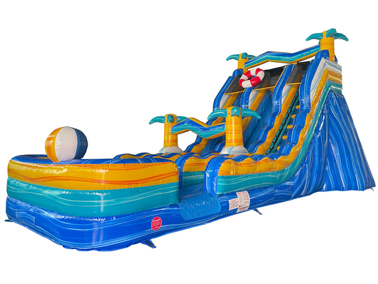 18'H Dual Lane Beach Safari Water Slide