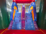 28' Colorful Bounce House Wet or Dry Water Slide Combo