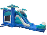 28' Glacier Tropic Bounce House Wet or Dry Water Slide Combo