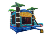 28' Tropical Inferno Bounce House Wet or Dry Water Slide Combo