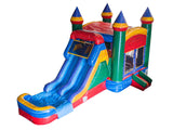 28' Colorful Bounce House Wet or Dry Water Slide Combo