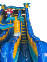 18'H Dual Lane Beach Safari Water Slide