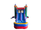 28' Colorful Bounce House Wet or Dry Water Slide Combo
