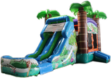 Bounce House Startup Package Crazy Tropical Safari Obstacle Water Slide Combo #20, Commercial Grade