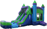 Bounce House Startup Package Square, Blue N Purple Water Slide Combo #7 Commercial Grade