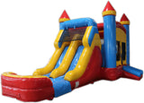 Bounce House Startup Package Square, Red, Yellow, Blue Slide Combo #33 Commercial Grade