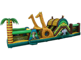 Bounce House Startup Package Crazy Tropical Safari Obstacle Water Slide Combo #20, Commercial Grade