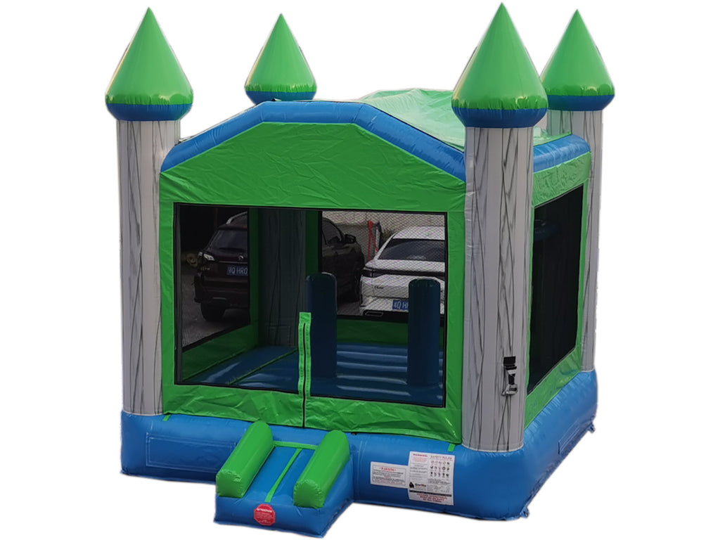 14' Blue & Green Marble Standard Bouncer - For Purchase – Gorilla