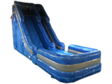 18' Grey Blue Marble Water Slide