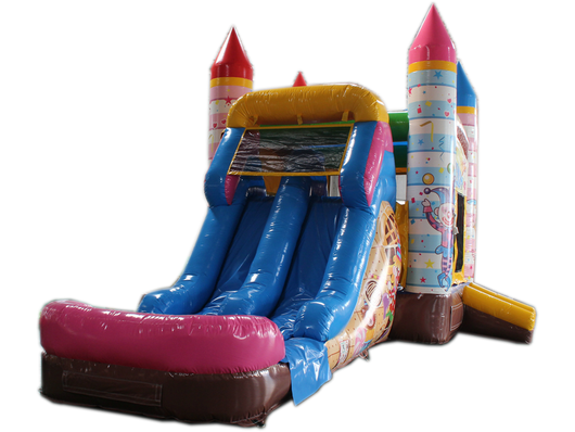 28' Candy Clown Bounce House Wet or Dry Water Slide Combo