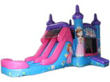 28' Fairytale Bounce House Wet or Dry Water Slide Combo