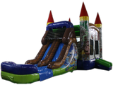 28' Pirate Bounce House Wet or Dry Water Slide Combo