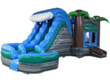 29' Tropical Helix Bounce House Wet or Dry Water Slide Combo