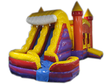 29' Red & Purple Marble Helix Bounce House Wet or Dry Water Slide Combo