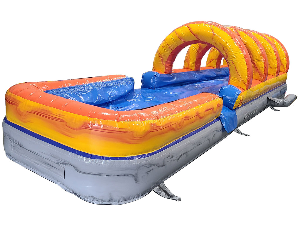 30' Yellow Grey Marble Slip and Slide - View 2