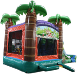 Bounce House Startup Package Crazy Tropical Safari Obstacle Water Slide Combo #20, Commercial Grade