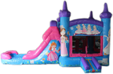 28' Fairytale Bounce House Wet or Dry Water Slide Combo