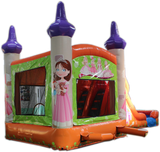 28' Princess Bounce House Wet or Dry Water Slide Combo