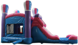 28' Pink Balloon Bounce House Wet or Dry Water Slide Combo