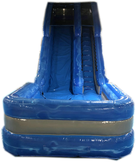 18' Grey Blue Marble Water Slide - View 4