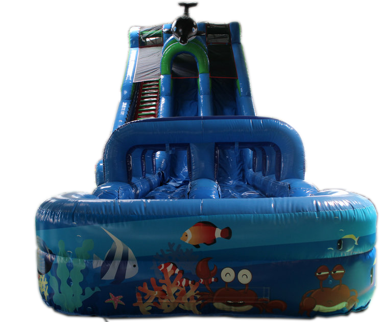 22'H Coral Crush Water Slide & Slip N Slide - View 4