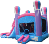 28' Pink Balloon Bounce House Wet or Dry Water Slide Combo