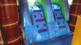 28' Crazy Tropical Bounce House Wet or Dry Water Slide Combo