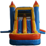 Bounce House Startup Package Square, Blue & Orange Water Slide Combo #22 Commercial Grade