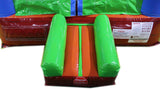 29' Red, Green & Blue Marble Helix Bounce House Wet or Dry Water Slide Combo