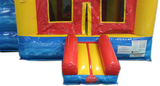 29' Red, Yellow & Blue Marble Helix Bounce House Wet or Dry Water Slide Combo
