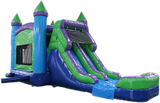 Bounce House Startup Package Square, Blue N Purple Water Slide Combo #7 Commercial Grade