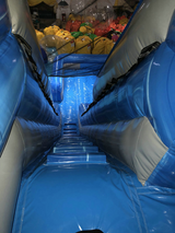 18' Grey Blue Marble Water Slide