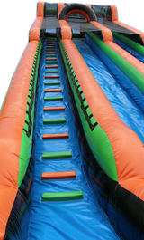 25'H Green & Orange Mega Water Slide & Slip N Slide