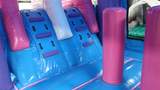 28' Pink Balloon Bounce House Wet or Dry Water Slide Combo