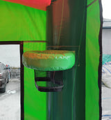 28' Blue, Green & Red Marble Bounce House Wet or Dry Water Slide Combo