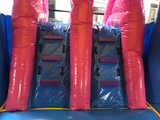 28' Pink & Blue Bounce House Wet or Dry Water Slide Combo