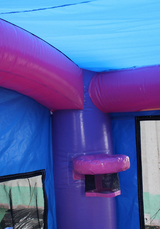 28' Pink Balloon Bounce House Wet or Dry Water Slide Combo