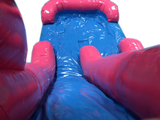 28' Pink & Blue Bounce House Wet or Dry Water Slide Combo