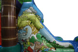 28' Crazy Tropical Bounce House Wet or Dry Water Slide Combo