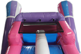 28' Pink Balloon Bounce House Wet or Dry Water Slide Combo