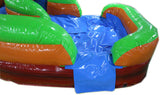 29' Red, Green & Blue Marble Helix Bounce House Wet or Dry Water Slide Combo