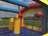 Bounce House Startup Package Square, Blue & Orange Water Slide Combo #22 Commercial Grade