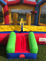 Bounce House Startup Package Square, Red, Yellow, Blue Slide Combo #33 Commercial Grade
