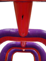 30' Purple Orange Red Double Lane Slip and Slide