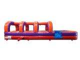 30' Purple Orange Red Double Lane Slip and Slide