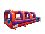 30' Purple Orange Red Double Lane Slip and Slide