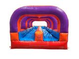 30' Purple Orange Red Double Lane Slip and Slide