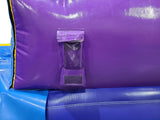 30' Purple Yellow Blue Double Lane Slip and Slide