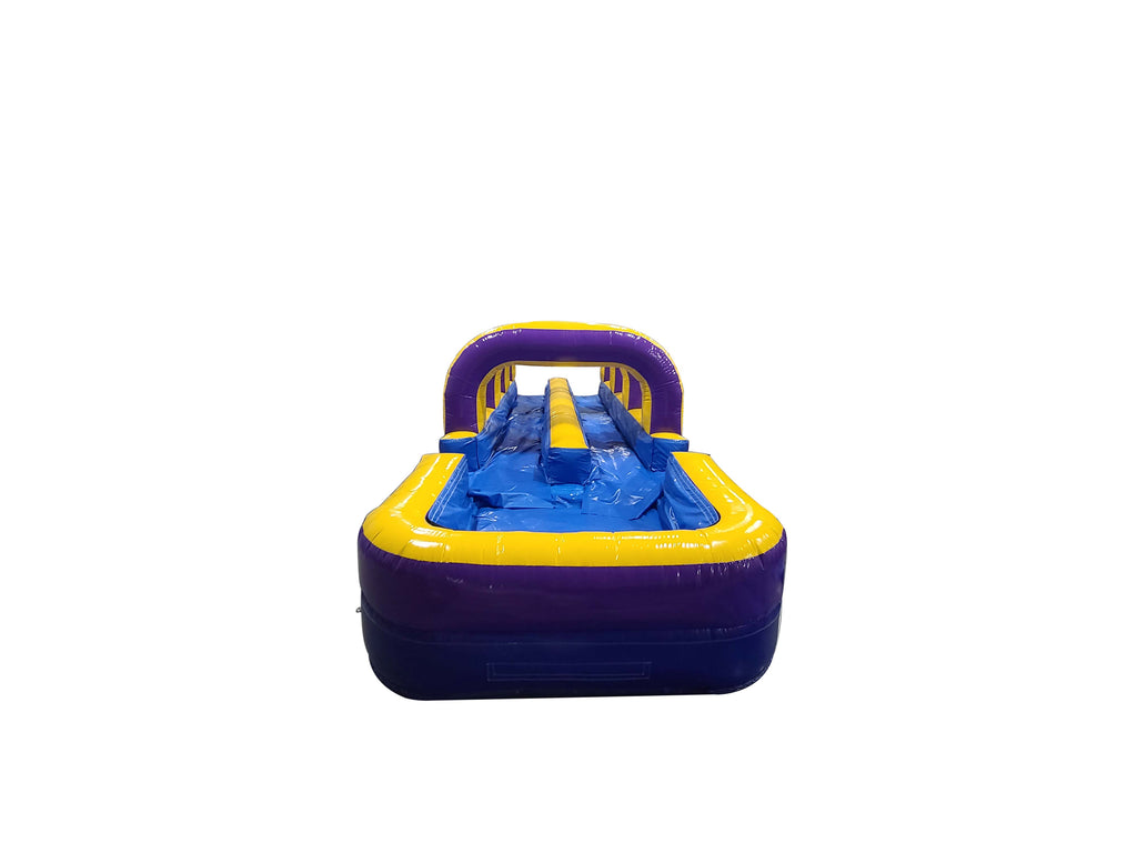 30' Purple Yellow Blue Double Lane Slip and Slide - View 3